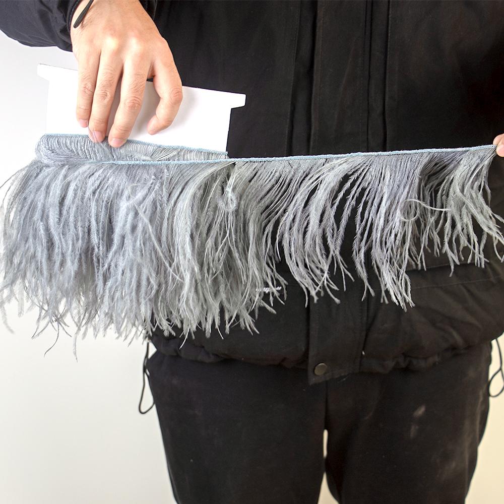 Перья1Метр Высококачественная отделка из страусиных перьев 10-15/15-18/18-22см Перья Бахрома Лента для Домашней Вечеринки Платья Шитья Свадебного Декора