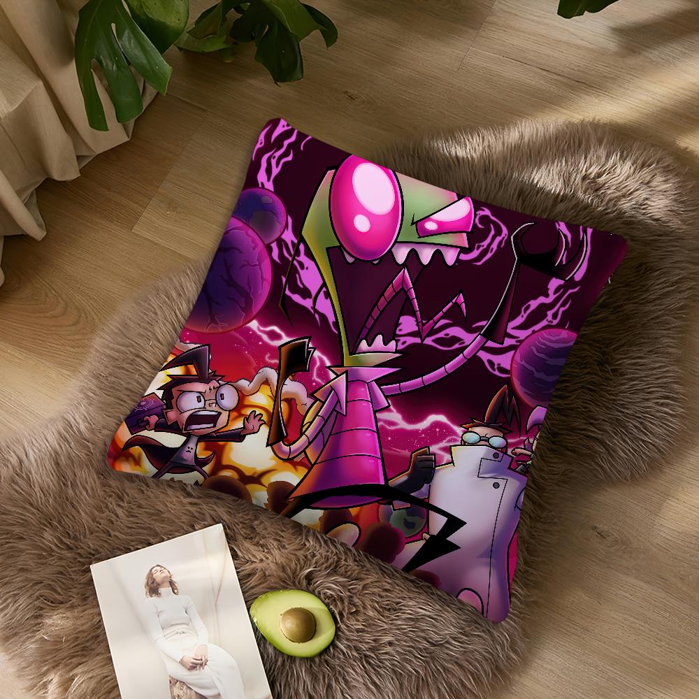 Наволочка с изображением мультяшного персонажа «Захватчик Зим» для дивана, гостиной, спальни, изголовья кровати, спинки, квадратная подушка для сна.