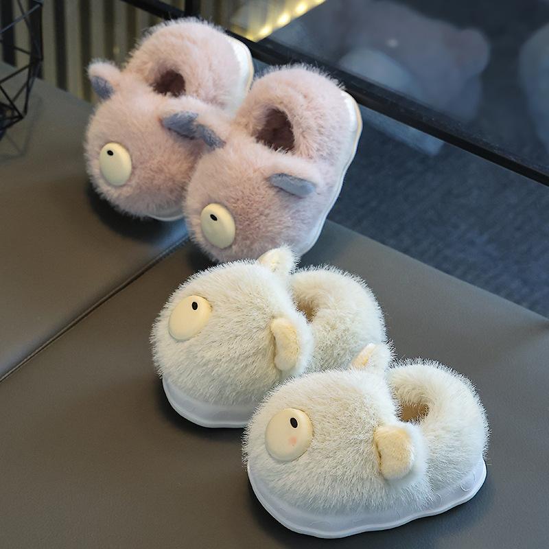 Детская обувь Нескользящие Теплые Женские тапочки Милые Мультяшные Зимние Хлопковые Вставки Хлопковые тапочки Кроссовки для девочек Zapatos Niña