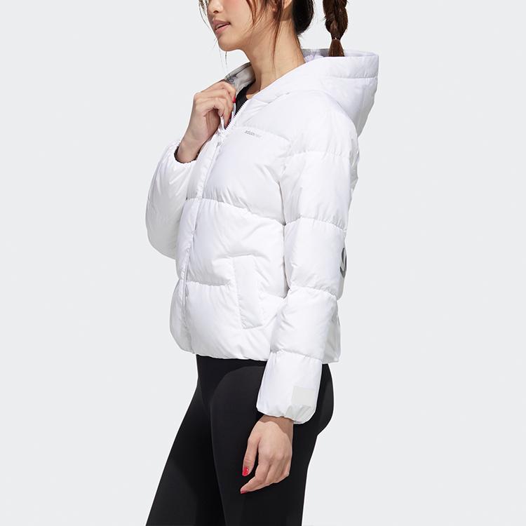adidas Нео пуховик с капюшоном женская верхняя одежда белый GJ8794