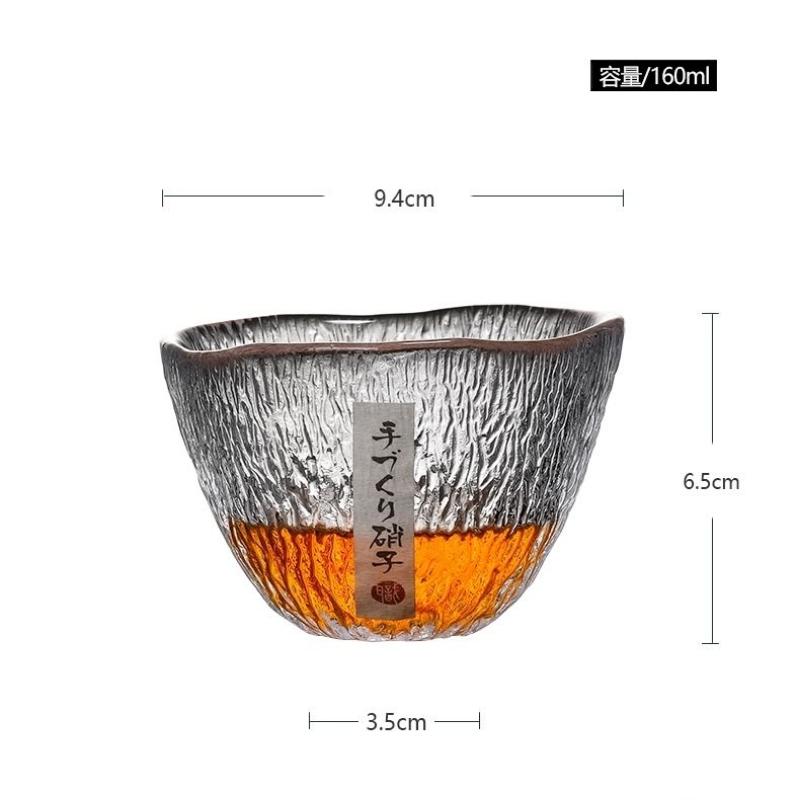 Термостойкая стеклянная чашка для чая в японском стиле кунг-фу, чайный сервиз, бокал для вина, чашка с каплями дождя, прозрачное стекло для питья