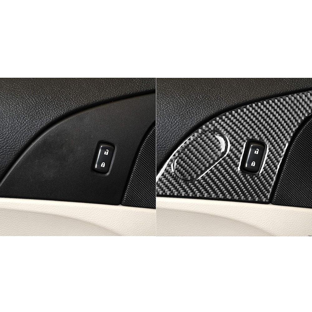 Наклейка накладка на панель блокировки двери из углеродного волокна для Chevrolet Corvette C6 200