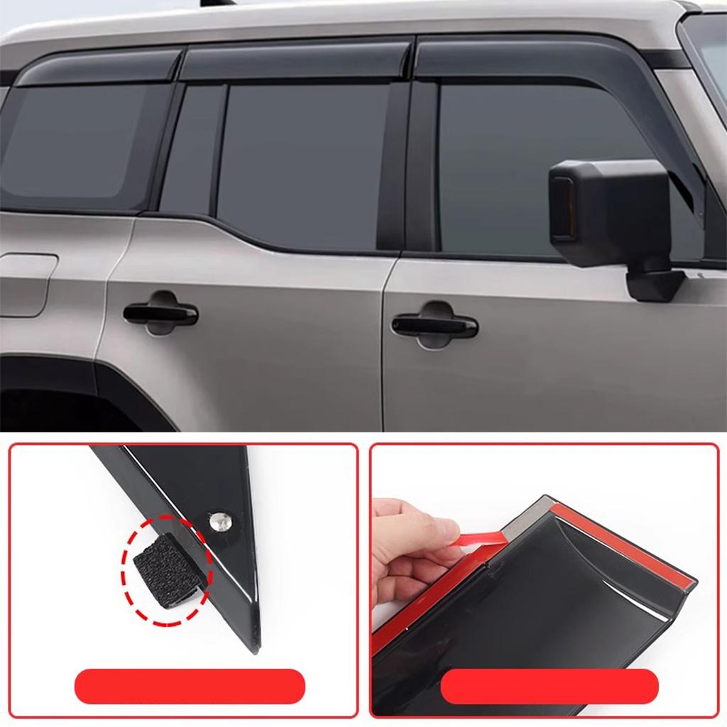 Для Toyota Land Cruiser Prado J250/Lexus GX 550 2024 2025 Автомобильные Аксессуары PC Дефлекторы Окон Ветровики Защита от Дождя Солнца Ветра 6 шт.