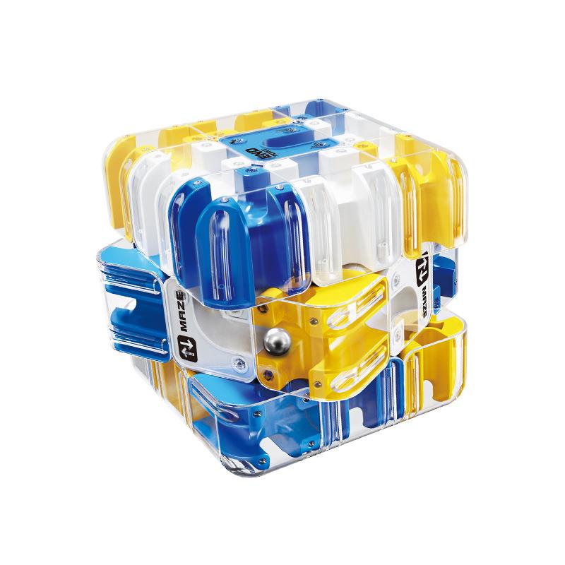 3D Лабиринт Куб Катящийся Шарик, Игрушка для Логического Мышления, Беспрепятственное Вращение, Подарок для Снятия Стресса, Настольное Украшение, Рождественский Подарок