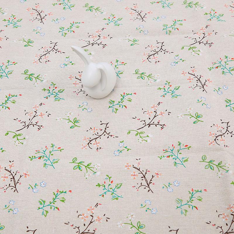 150x50cm Cotton Linen Blue Retro Orchid Fabrics Rural and Pastoral Style Handmade Curtains Handbags Handmade DIY Home Decoration