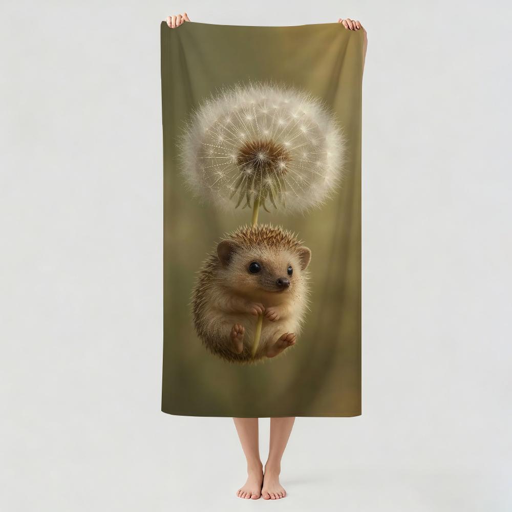 Fashion print Hedgehog Towel Drying Bath Towel Applicable To Light Swimming Camping Yoga Beach Out