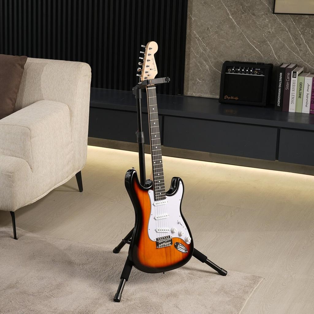 Tripod Guitar Stand Floor-Standing Foldable 35.4-47.2 in Adjustable Height