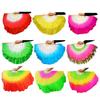 Kid Women Gradient Color Long Imitation Silk Fans Long Silk Fans Belly Dancing Fan Rayon Silk Fans