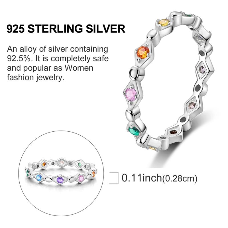 New copper Rings Red Pink Blue Stone Rings Simple Stackable Women Authentic Rings Ideal For Wedding Party Jewellery Gift