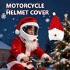 Christmas Motorcycle Helmet Cover  Santa Claus Plush Helmet Cap For Motorcycle Rider Christmas Party Decoration Accessories