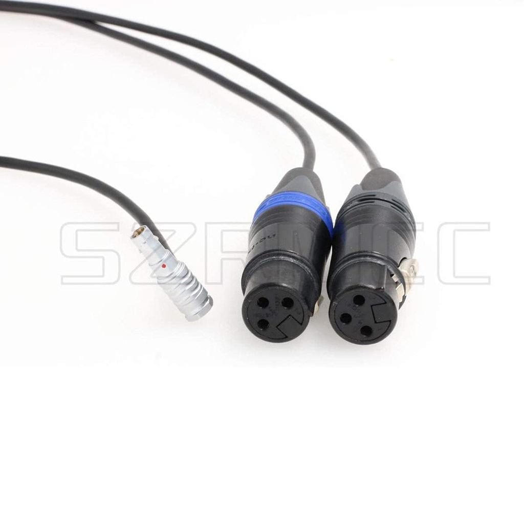 SZRMCC Microphone Dual Channel XLR Female to 00B Audio Cable for Arri Alexa Mini and ZCAME2 Cameras 3-Pin 5-Pin