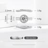 925 Sterling Silver Fashion Light Luxury Zircon Ring Versatile Couple Ring Wedding Birthday Party Engagement Gift