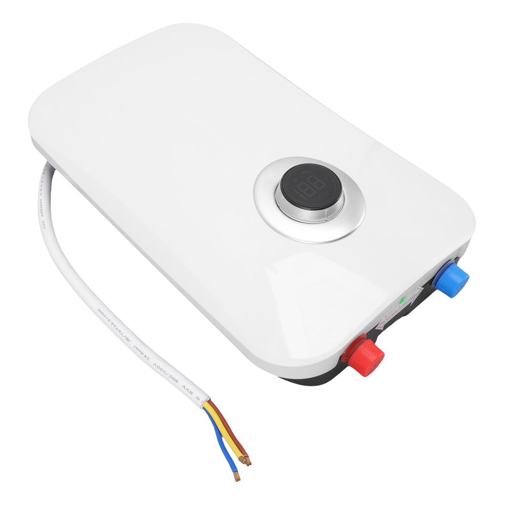 Проточный водонагреватель мощностью 7500 Вт с защитой от перегрева и интеллектуальным термостатом. Водонагреватель с