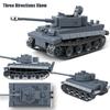 Классический гусеничный танк Второй мировой войны Panzerkampfwagen VI Ausf. E Tiger I Building Block Kit Военная модель Кирпичи Детские игрушки Подарки Коллекция