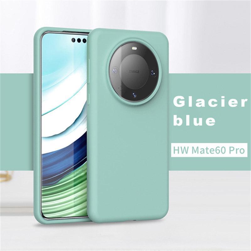 Для Huawei Mate 60 одноцветный чехол из ТПУ, оригинальный жидкий силиконовый чехол для телефона Huawei Mate 60Pro 60 Pro, противоударные аксессуары