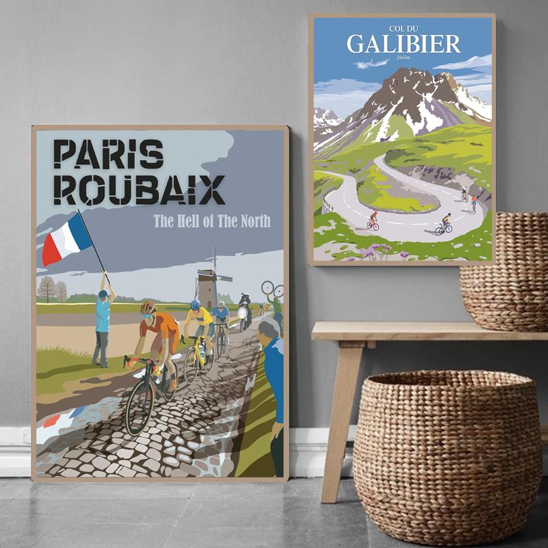 Flanders Sports Mountain Bicycle City Bike Race Cycling Tour of Art Posters Canvas Painting And Prints Pictures Room Home Decor