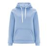 Women's Casual Loose Solid Color Long-sleeved Crewneck Sports Hoodie
