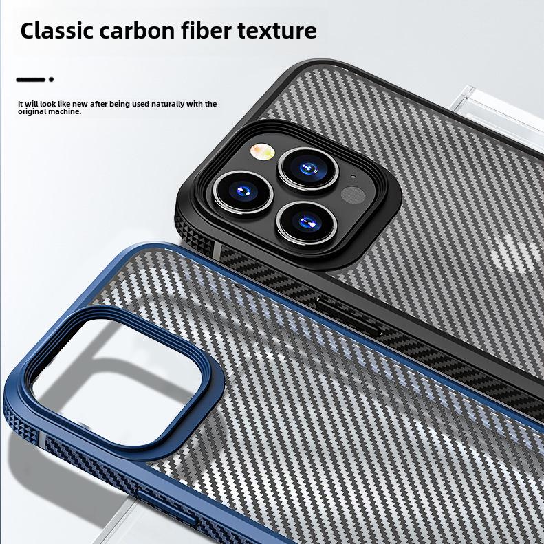 Защитный чехол из углеродного волокна для iPhone 14/15 Pro Max от падений