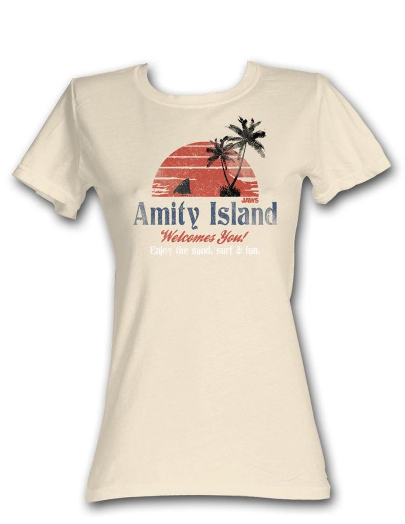 Jaws Amity Island Natural Junior Women's T-Shirt