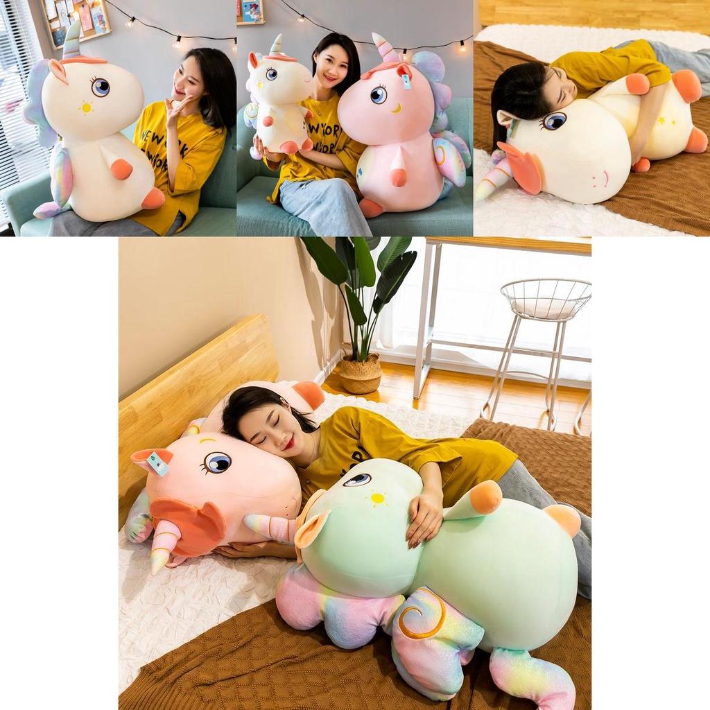 Adorable Soft Unicorn Plush Toy Round Fat Unicornio Angel Horse For Girls