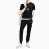 Emporio Armani SS25 Год Змеи Ограниченная серия Вышивка змеи Облегающая футболка с коротким рукавом с круглым вырезом Мужская одежда Черный EM001702-AF10017-UC001
