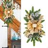 Artificial Christmas Wreath Staircase Decoration with Balls for Home Fireplace Window Door Table