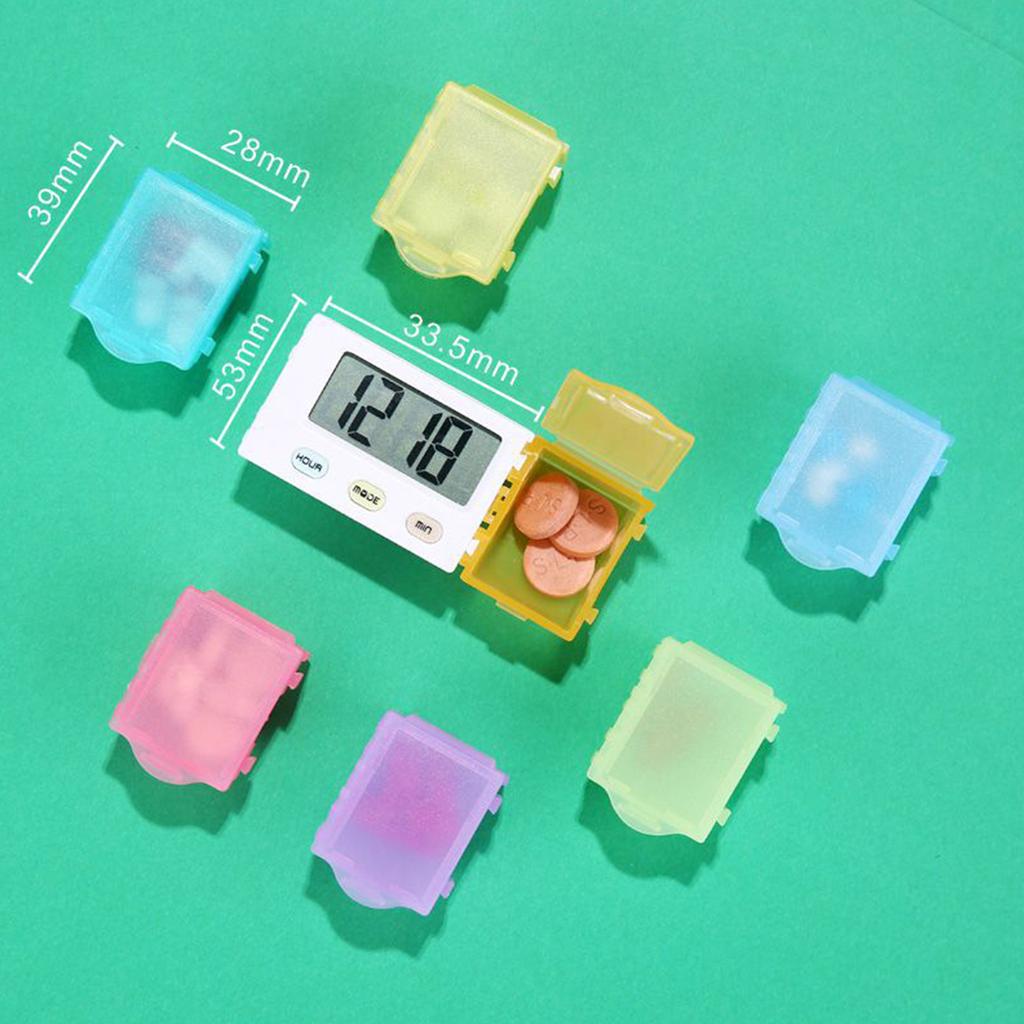 Dust proof Separated Pill Organizer Pill Box Case Electronic Timer Alarm Clock Reminder Medicine Storage Dispenser