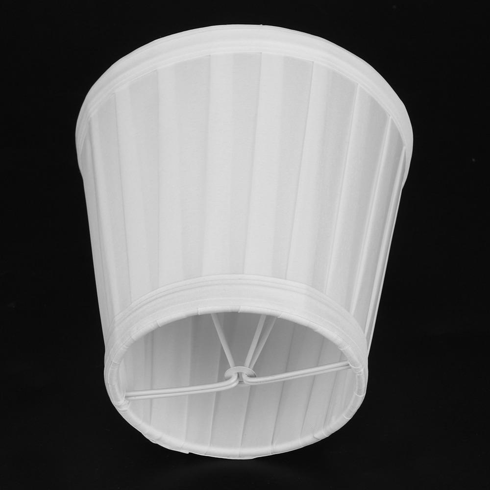 6PCS Fabric Small Replacement Lamp Covers Clip On Pleated Lamp Shade Drum Lamp Shade  Ceiling Light