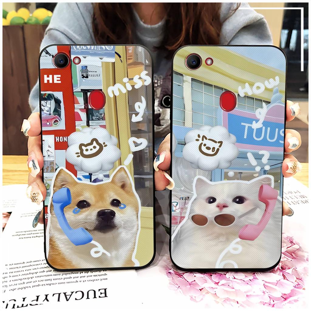 Силиконовый милый чехол для телефона для OPPO F7 Водонепроницаемый Модный дизайн Полная защита Защитный Парный Грязеотталкивающий Пыленепроницаемый ТПУ