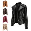 Women's European Size Leather Jacket with Detachable Hem - New Spring & Autumn Fashion 2023