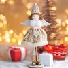 Christmas Angel Doll Ornament Handcrafted Fabric Angel Doll Plush Fairy Elf Figurine for Christmas Party New Year Birthday Wedding Decor