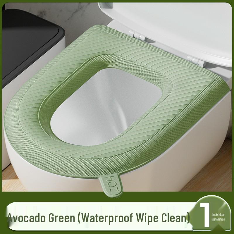 Водонепроницаемая подушка для сиденья унитаза на все сезоны с крышкой и чехлом с утолщенным узором