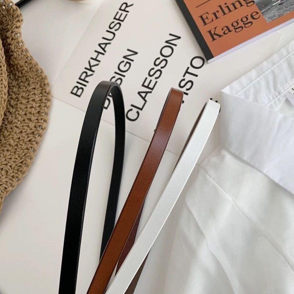 PU Knotted Belt Casual Dress Belt Fashion Thin Belt