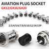 GX12 GX16 GX20 Gold Plated Aviation Plug Socket Docking Connector 2PIN 3PIN 4PIN 5PIN 6PIN 7PIN 8PIN 9PIN 10PIN 12PIN 14PIN 15P