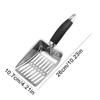 Dog Cat Clean Feces Supplies Stainless Steel Shovel Cat Litter Scoop Reduces Dust Metal Long Handle Scoop Pet Cleanning Tools