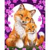Полный 5D DIY Алмазная картина две милые лисы Алмазная вышивка Наборы мозаики для вышивки крестом Домашний декор Подарки ручной работы