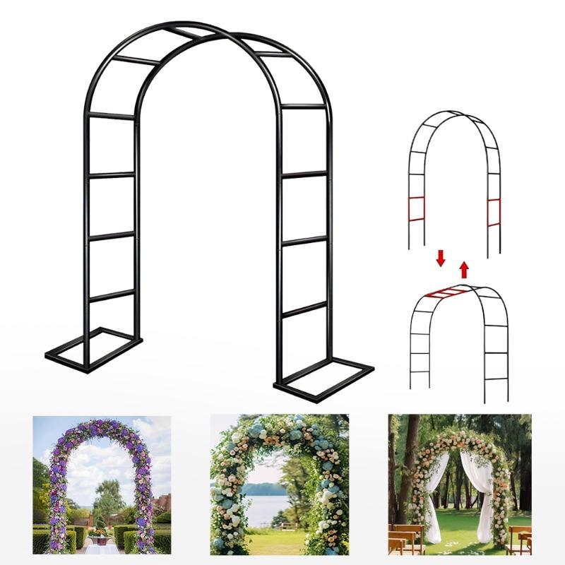 New Wedding Arch Balloon Arch Stand Garden Gazebo Shaped Vine Rack Metal Flower Rack Arch Plant Climbing Rack Party Decor