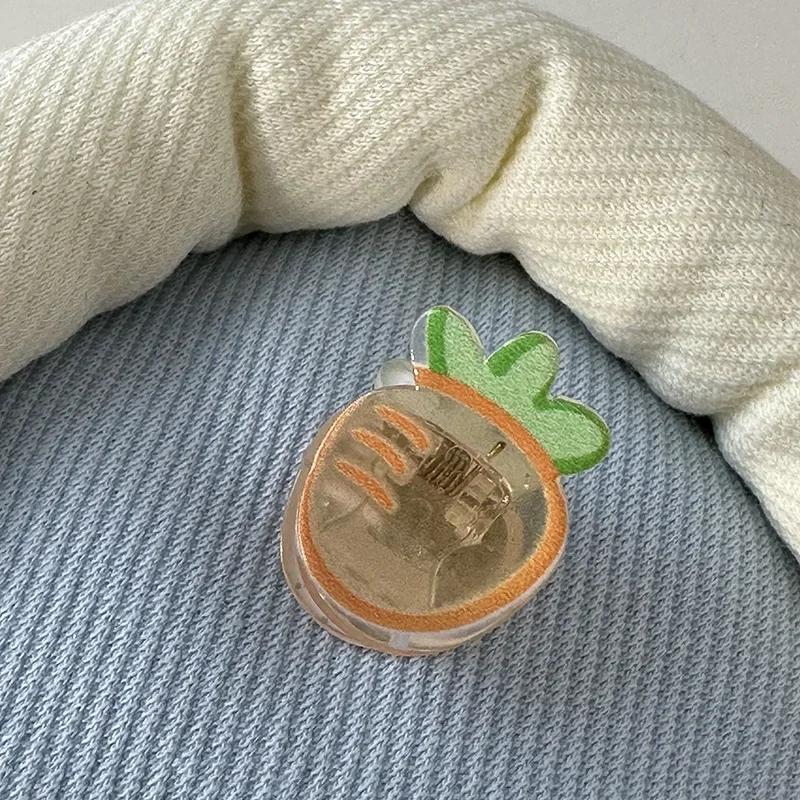 Супер милые маленькие заколки для волос для детей прозрачные акриловые заколки с мультяшными животными аксессуары для волос для девочек