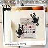 Cartoon Kitten Magnet 3D Black Cat Refrigerator Magnet, Fridge Animal Decor Shape Memo Note Holder for Kitchen Office Whiteboard Cabinet Home