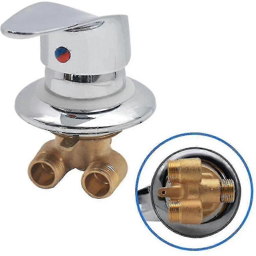 Shower Cabin Mixer Tap Brass Shower Faucet Outlet Diverter Chrome Shower Mixer Tap G1/2inch Connector Cold And Hot Water Shower Mixer For Ba - Ri