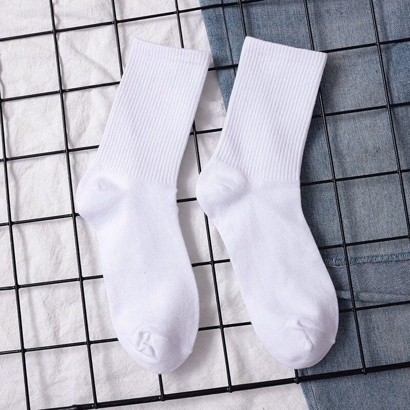 Socks Women White Black Crew Socks Female Pure Solid Color Socks Pack Set Short Women 'S Cotton Sock 