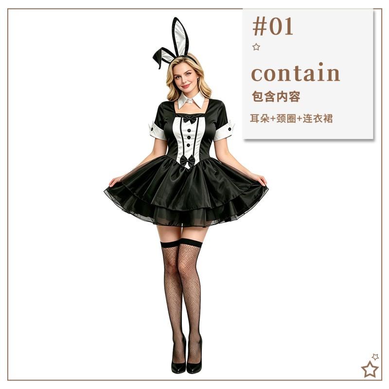 Sexy Bunny Costume Dress Halloween Cosplay Party Outfit Women