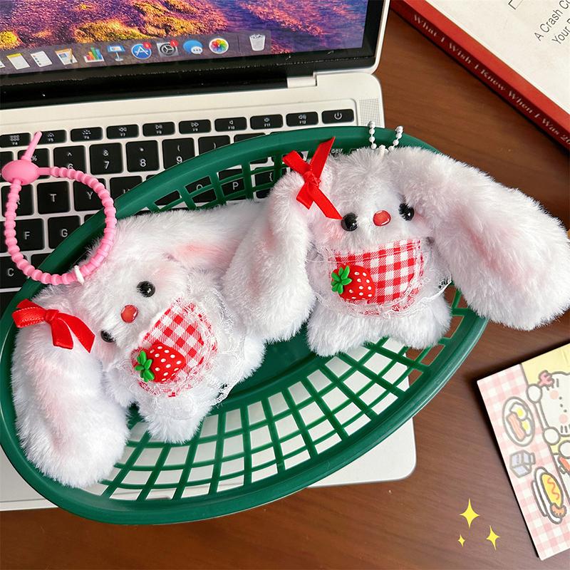 Милый мультяшный маленький кролик брелок кулон кавайный пищащий плюшевый кукольный брелок креативный рюкзак украшения аксессуары подарки