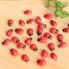 10pcs/set Cute Wooden Ladybird Ladybug Sticker Children Kids DIY Craft Home Decor