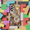 Black Gold Art Marble Phone For Samsung S22,S25,S24,S23,Ultra,FE,Plus,S21,S20,S10,S9,Lite,Soft Silicone Black