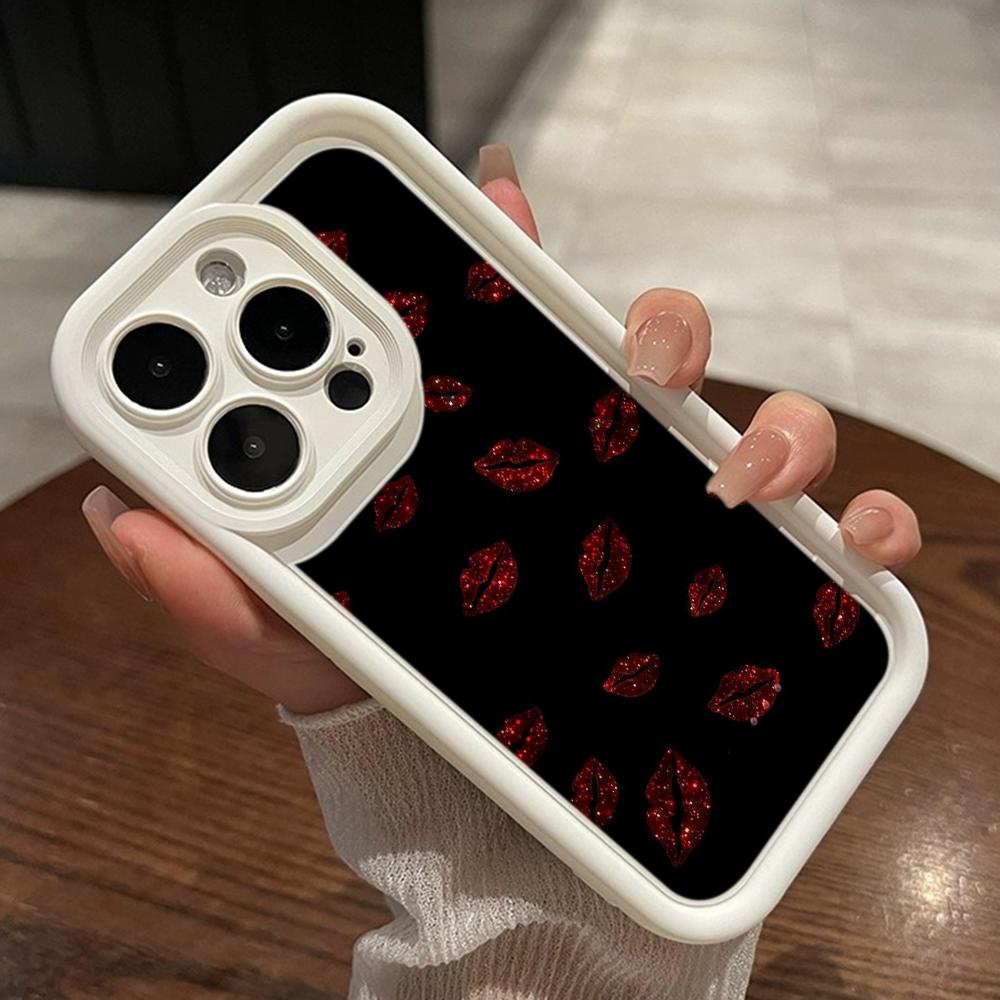 LZ23 Lips kiss Heart design art силиконовый чехол для телефона Xiaomi 11 Lite 5G 14T Redmi 14C 13C A3 Note 12 11 9 10 13 Pro Plus противоударный задний чехол