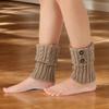 Women's Knit Wool Booties & Leg Warmers with Buttons for Autumn/Winter