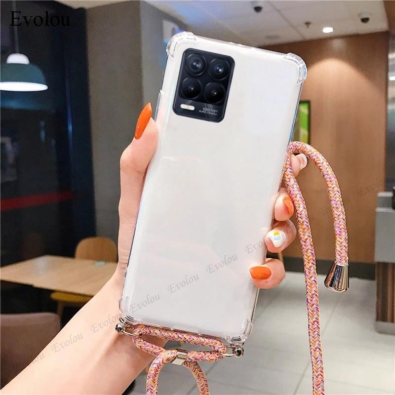 Чехол-ремешок через плечо для Tecno Spark 20 Pro Plus 20C 10 9T 8P 7P Прозрачный противоударный мягкий силиконовый чехол для Spark GO 2024