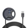 USB 3.0 концентратор для рабочего стола со считывателем SD/TF карт для офисного компьютера