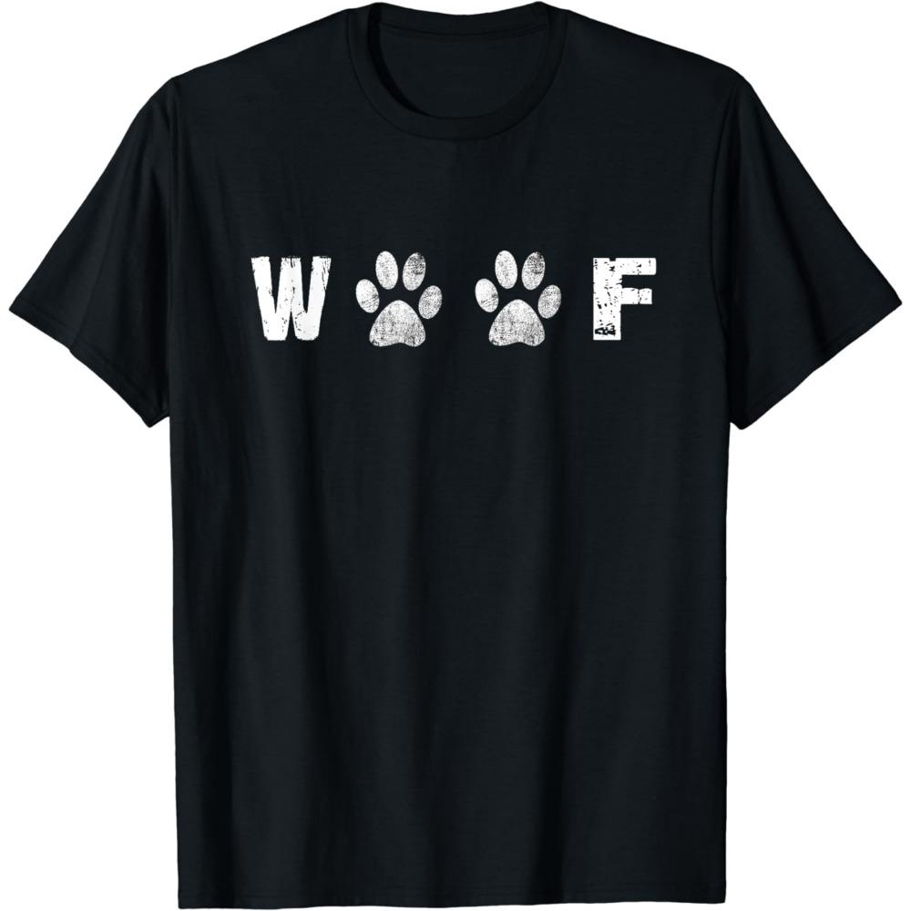 Женская футболка Woof Любитель собак Заявление Подарок Качественная Ткань Выбор Дышащая и Освежающая Молодежная